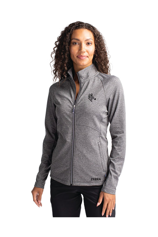 Adapt Eco Knit Heather Recycled Women's Full Zip (Black Heather)