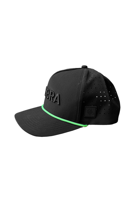5 Panel Snap Back Rope Cap (Black)