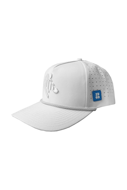 5 Panel Snap Back Rope Cap (White)