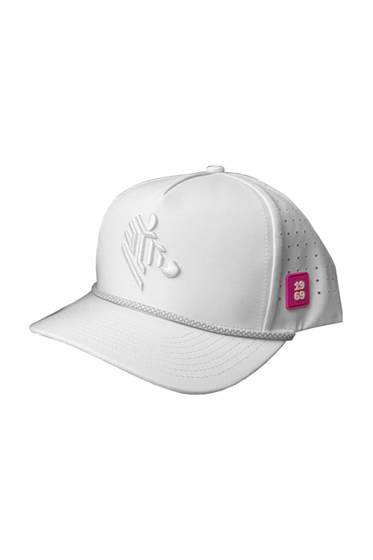 5 Panel Snap Back Rope Cap (White)