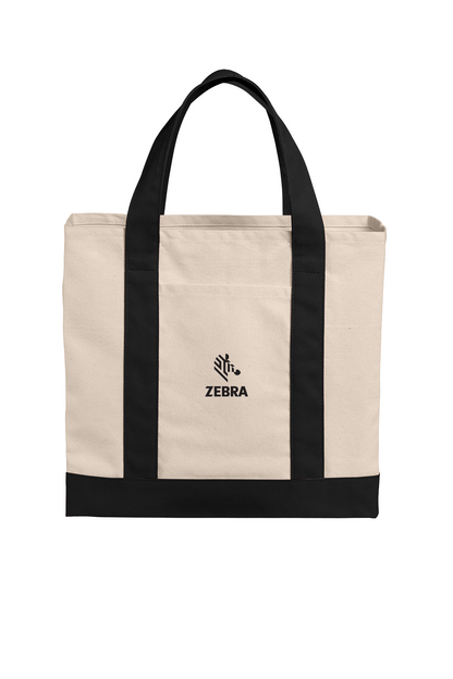 Cotton Canvas Two-Tone Tote