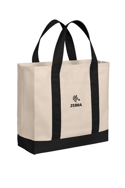 Cotton Canvas Two-Tone Tote