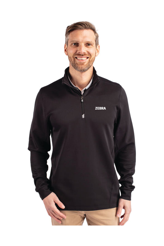 Traverse Stretch Eco Quarter Zip Men's Pullover (Black)