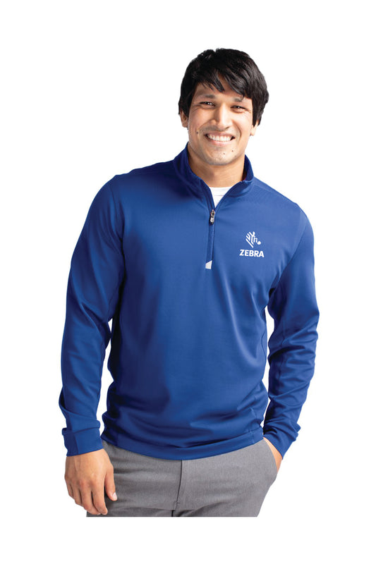 Traverse Stretch Eco Quarter Zip Men's Pullover (Digital Blue)
