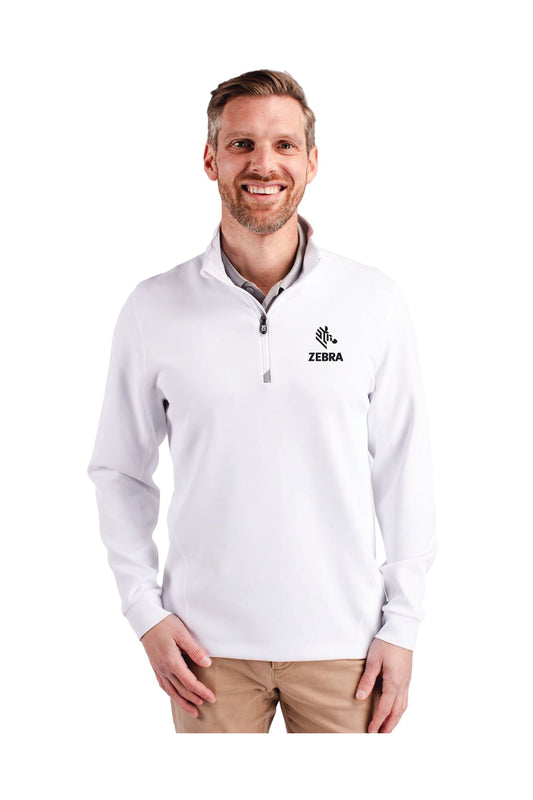 Traverse Stretch Eco Quarter Zip Men's Pullover (White)